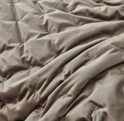 Набор текстиля для спальни Sofi de Marko Лея 240x260 / Пок-Л-240х260свс (светло-серый)