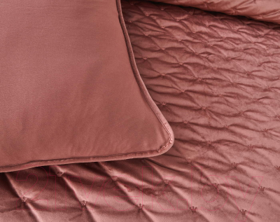 Набор текстиля для спальни Sofi de Marko Лея 240x260 / Пок-Л-240х260м (марсала)