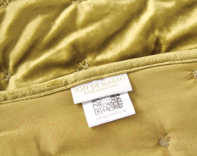 Набор текстиля для спальни Sofi de Marko Лея 240x260 / Пок-Л-240х260гр (горчица)