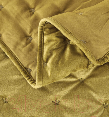 Набор текстиля для спальни Sofi de Marko Лея 240x260 / Пок-Л-240х260гр (горчица)