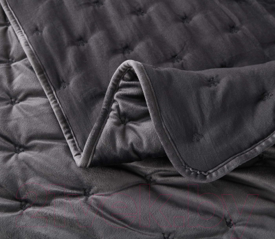 Набор текстиля для спальни Sofi de Marko Лея 240x260 / Пок-Л-240х260а (антрацит)