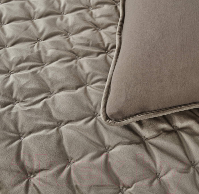 Набор текстиля для спальни Sofi de Marko Лея 160х220 / Пок-Л-160х220свс (светло-серый)