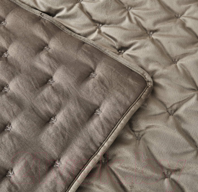 Набор текстиля для спальни Sofi de Marko Лея 160х220 / Пок-Л-160х220свс (светло-серый)