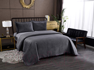Набор текстиля для спальни Sofi de Marko Лоретта 240х260 / Пок-ЛР-СТ-240х260 (стоун)