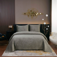 Набор текстиля для спальни Sofi de Marko Натаниэль 240х260 / Пок-Нт-240х260о (олива) - 