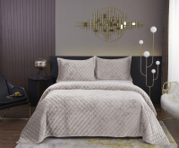 Набор текстиля для спальни Sofi de Marko Натаниэль 240х260 / Пок-Нт-240х260сс (светло-серый) - 