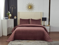 Набор текстиля для спальни Sofi de Marko Фердинанд 240х260 / Пок-Фчр-240х260 (чайная роза) - 