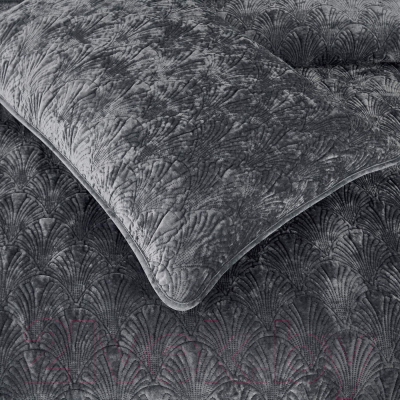Набор текстиля для спальни Sofi de Marko Розалин 240х260 / Пок-Рз-240х260ср (серый)