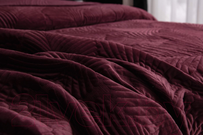 Набор текстиля для спальни Sofi de Marko Ноэль 240х260 / Пок-Нэ-240х260бр (бордо)