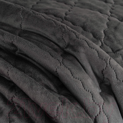 Набор текстиля для спальни Sofi de Marko Деметра 240х260 / Пок-5303Чр-240х260 (черный)