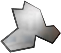 Зеркальная стеновая панель MirrorWall Фигура Эйнштейна (серебристый/черный) - 