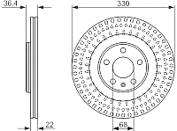 Тормозной диск Bosch 0986479750 - 