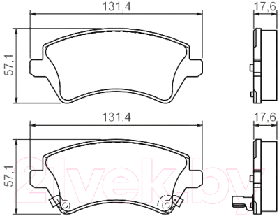 

Тормозные колодки Bosch, 0986424735