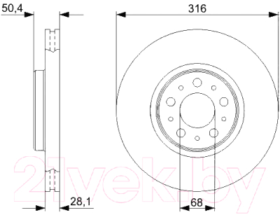 

Тормозной диск Bosch, 0986479322