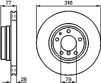 Тормозной диск Bosch 0986478622 - 