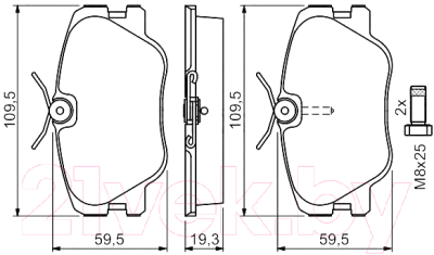 

Тормозные колодки Bosch, 0986469410
