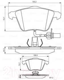 

Тормозные колодки Bosch, 0986495272