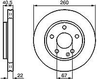 Тормозной диск Bosch 0986478875 - 