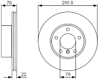 Тормозной диск Bosch 0986479R72 - 