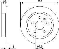 Тормозной диск Bosch 0986479513 - 