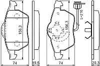 Тормозные колодки Bosch 0986494050 - 