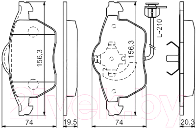 Тормозные колодки Bosch 0986494050