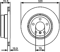 Тормозной диск Bosch 0986479442 - 