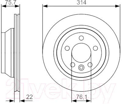 

Тормозной диск Bosch, 0986479S54
