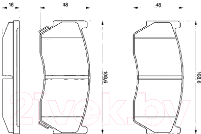 Тормозные колодки Bosch 0986424369