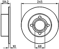 Тормозной диск Bosch 0986478019 - 