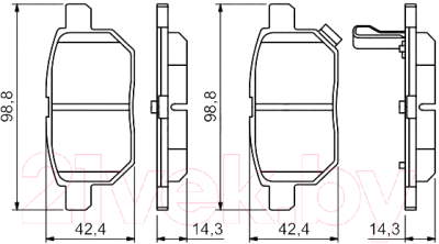 

Тормозные колодки Bosch, 0986494255
