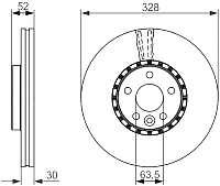 Тормозной диск Bosch 0986479621 - 