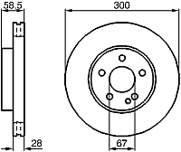 Тормозной диск Bosch 0986479137 - 