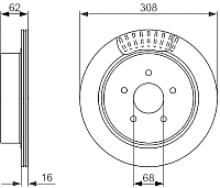 Тормозной диск Bosch 0986479606 - 