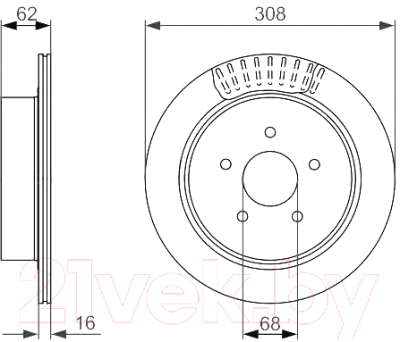 

Тормозной диск Bosch, 0986479606