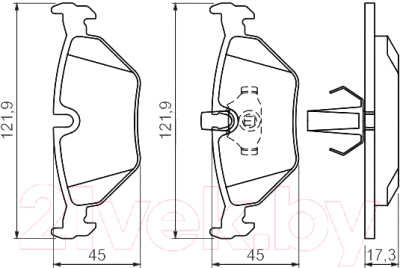 

Тормозные колодки Bosch, 0986494009
