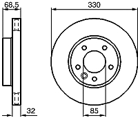 Тормозной диск Bosch 0986479250 - 