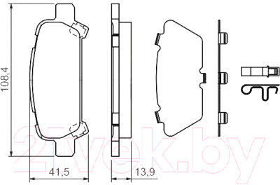 Тормозные колодки Bosch 0986424650