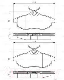 

Тормозные колодки Bosch, 0986495268