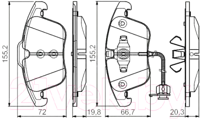 

Тормозные колодки Bosch, 0986495129