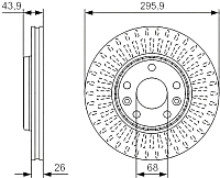 Тормозной диск Bosch 0986479S93 - 