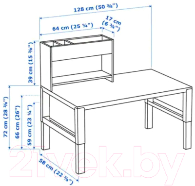 Компьютерный стол Ikea Поль 892.784.24