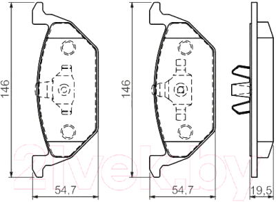 

Тормозные колодки Bosch, 0986494505