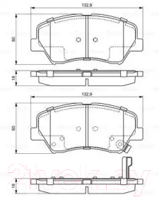 

Тормозные колодки Bosch, 0986494691