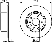 Тормозной диск Bosch 0986478436 - 