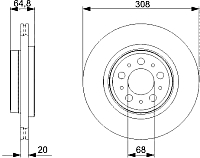 Тормозной диск Bosch 0986479320 - 