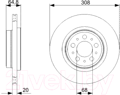

Тормозной диск Bosch, 0986479320
