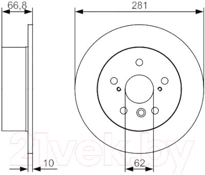 Тормозной диск Bosch 0986479R06