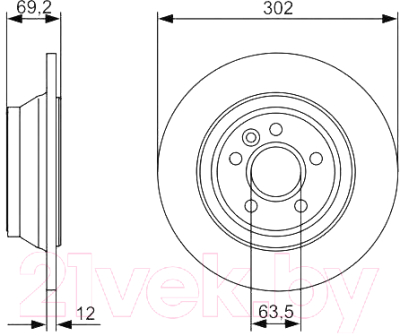 

Тормозной диск Bosch, 0986479396