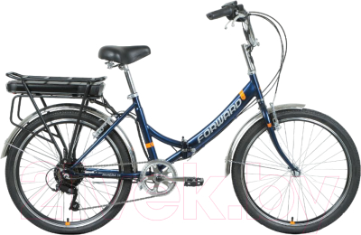 Электровелосипед Forward Riviera 24 E-250 FR 2023 (16, темно-синий)